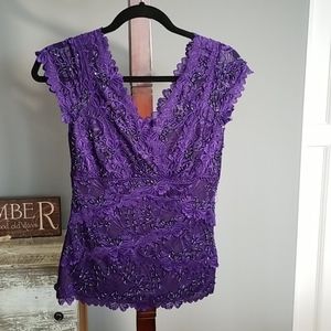 Purple beaded top